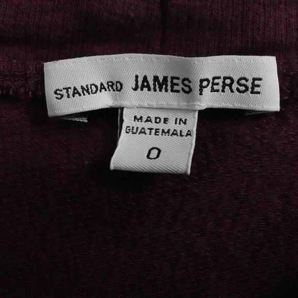 James Perse Sweater Womens 0 Burgundy Pullover Crewneck Preppy Casual Lounge - Picture 3 of 15